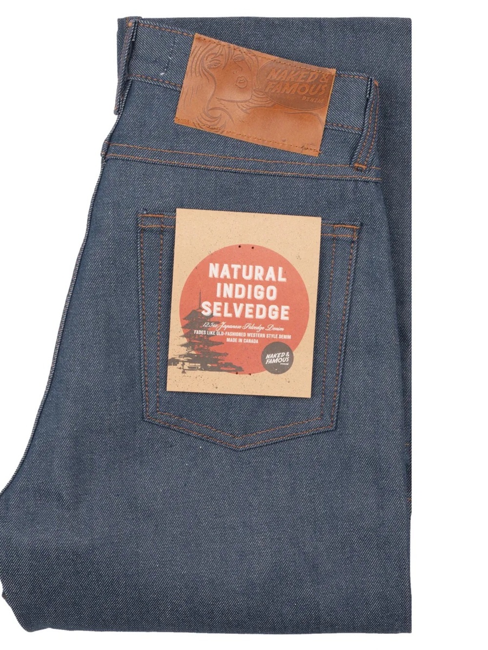 Naked & Famous Denim Natural Indigo Slim Straight Jeans